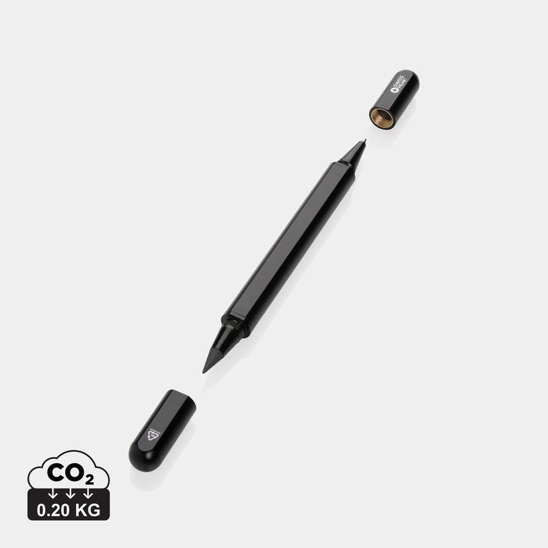 Swiss Peak Storm RCS Recycled Aluminum Dual Tip Pen - Black - Image 5