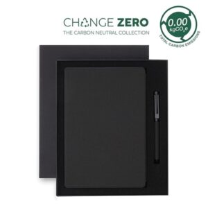 VARDIM CHANGE ZERO Sustainable Gift Set with Refillable Notebook and Pen - Black