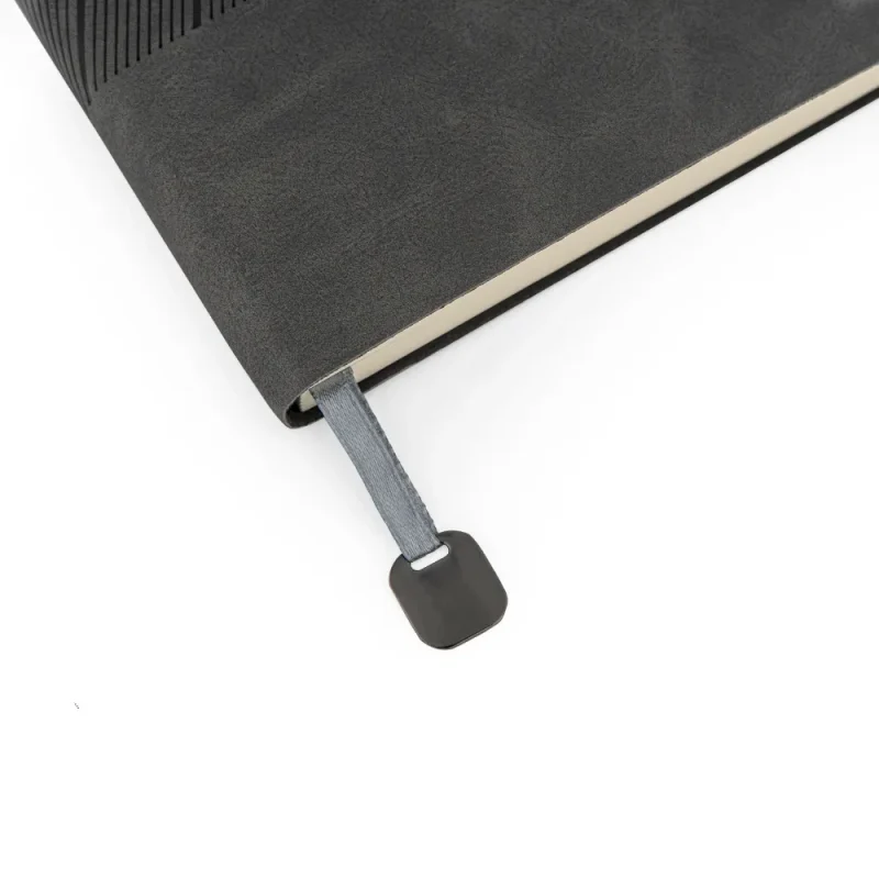 Soft PU Cover Notebooks in A5 Size with Metal Plate Bookmark — A5-Soft-PU-Cover-Notebooks-MB-05-SC-Bookmark