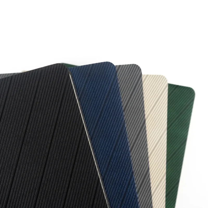 Soft PU Cover Notebooks in A5 Size with Metal Plate Bookmark — A5-Soft-PU-Cover-Notebooks-MB-05-SC-Texture-View