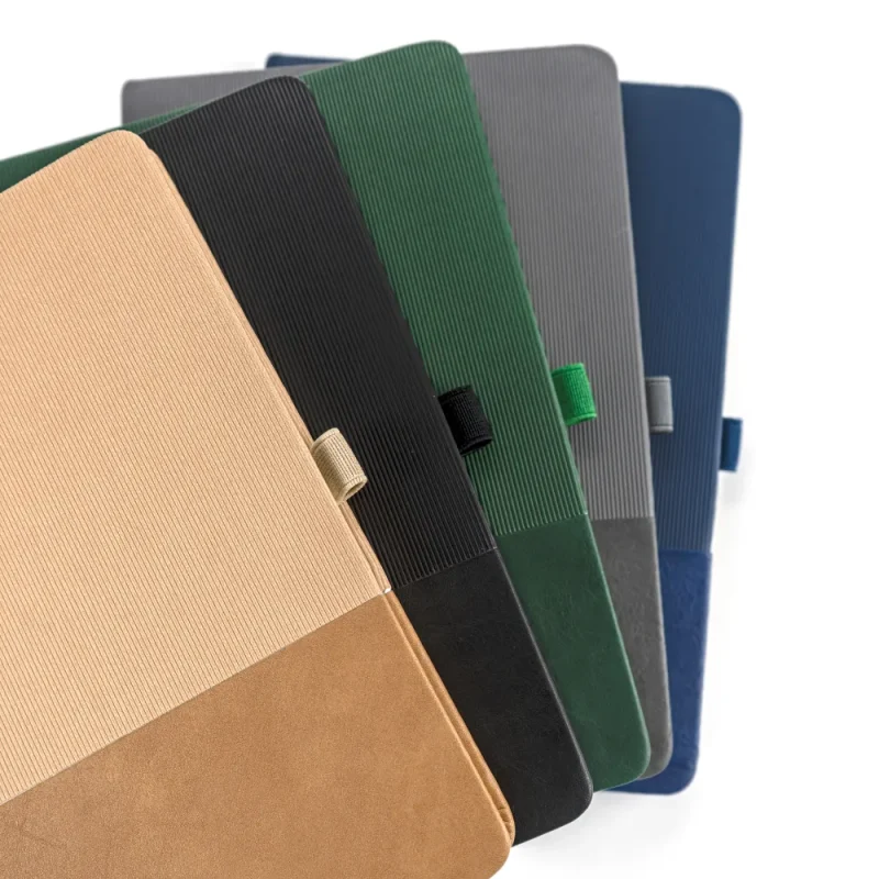 Hard Cover PU Notebooks in A5 Size with Metal Plate Bookmark — Hard-Cover-PU-Notebooks-MB-05-HC-Colors